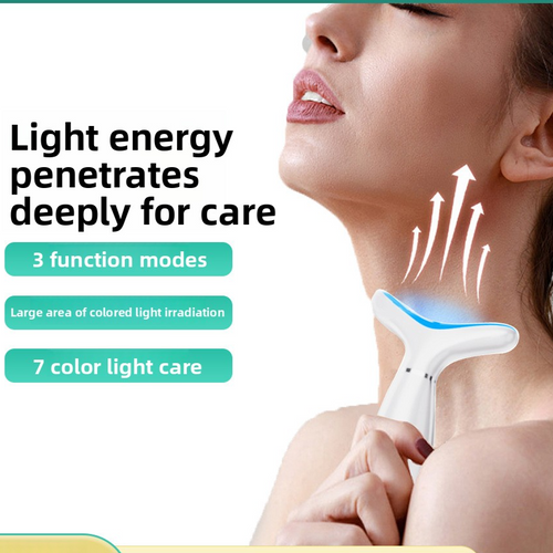 Seven-Color Light Therapy Neck Care Device with EMS Microcurrent