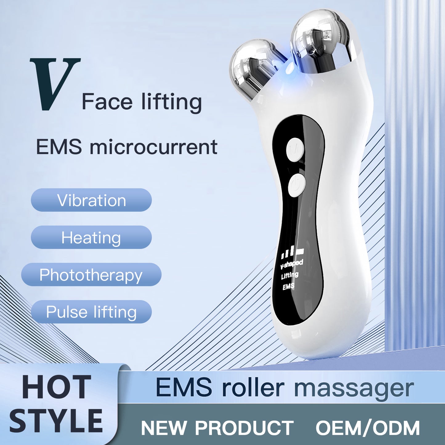 EMS Micro-Current Facial Roller Massager